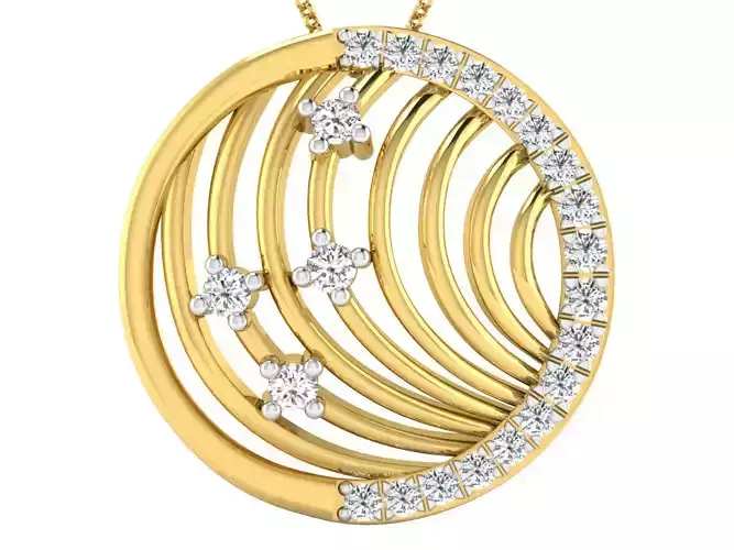 Solitaire Women Pendant 3dm STL OBJ FBX Renders Details 3D print model