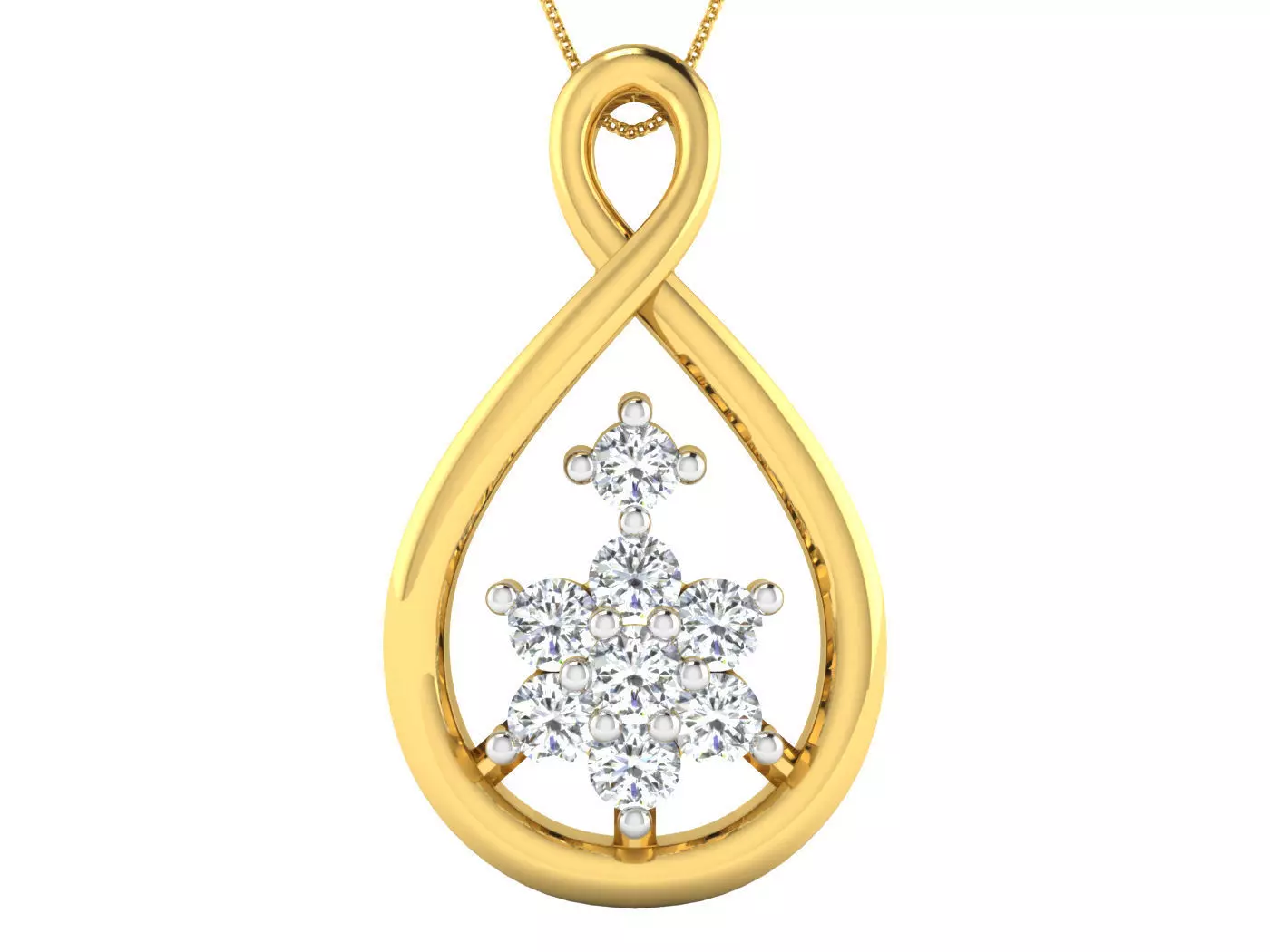 Solitaire Women Pendant 3dm STL OBJ FBX Renders Details 3D print model_0
