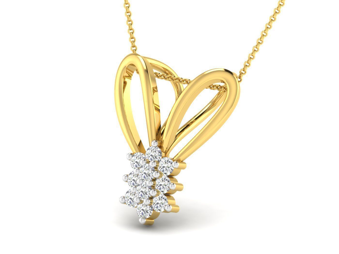 Solitaire Women Pendant 3dm STL OBJ FBX Renders Details 3D print model_1