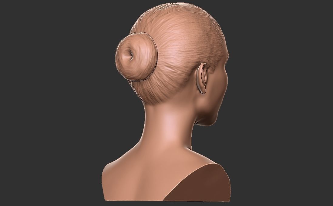 Zendaya bust for 3D printing 3D print model_8