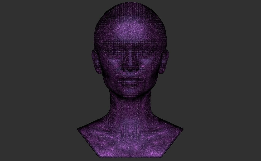 Zendaya bust for 3D printing 3D print model_25