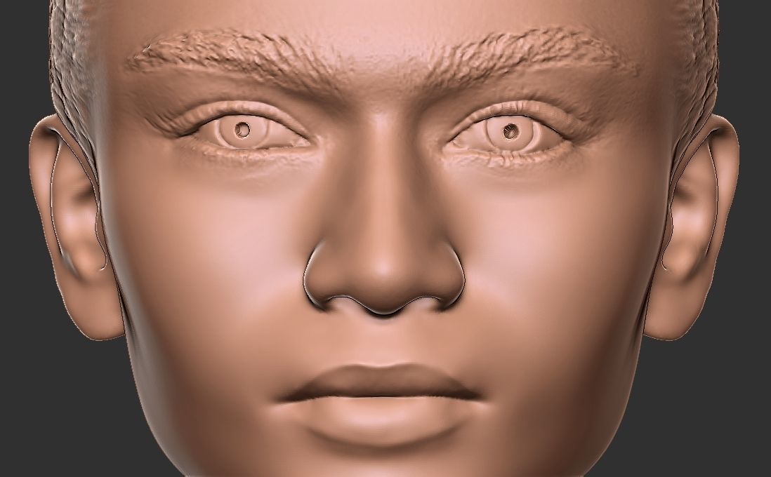 Zendaya bust for 3D printing 3D print model_18