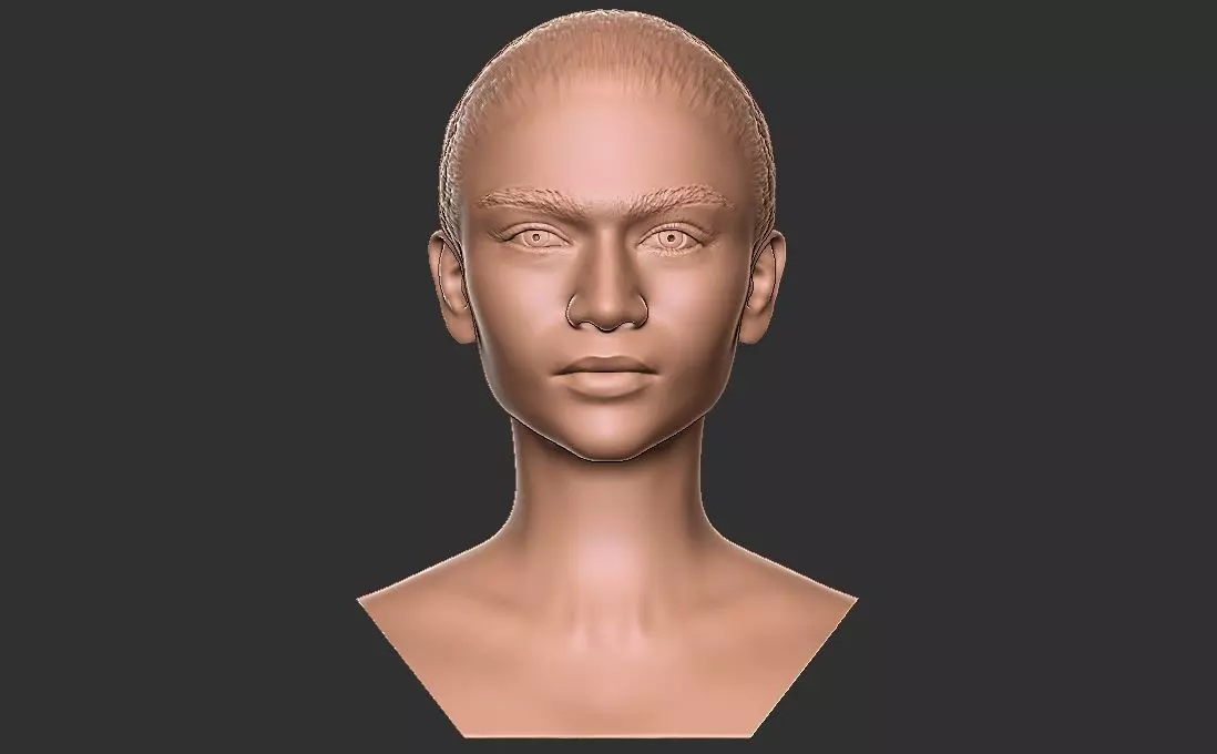 Zendaya bust for 3D printing 3D print model_0