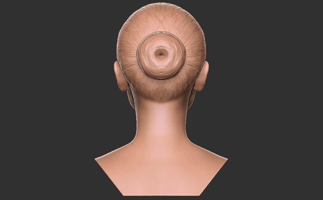 Zendaya bust for 3D printing 3D print model_7