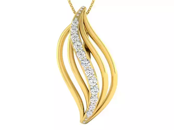 Solitaire Women Pendant 3dm STL OBJ FBX Renders Details