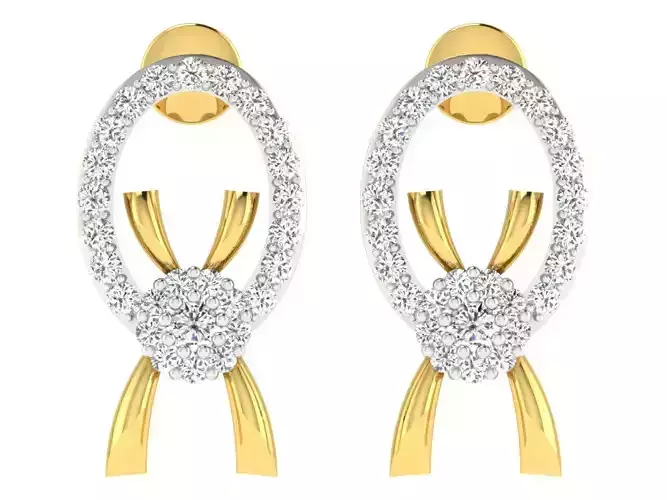 Women Earring 3dm STL FBX OBJ Render Details