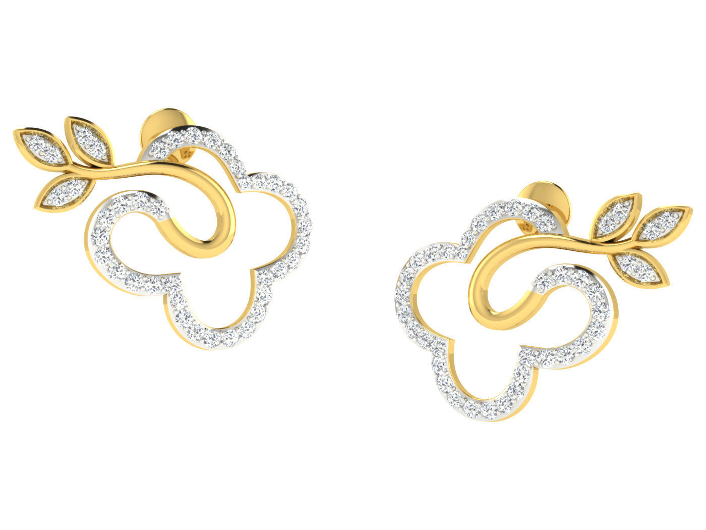 Women Earring 3dm STL FBX OBJ Render Details 3D print model_1