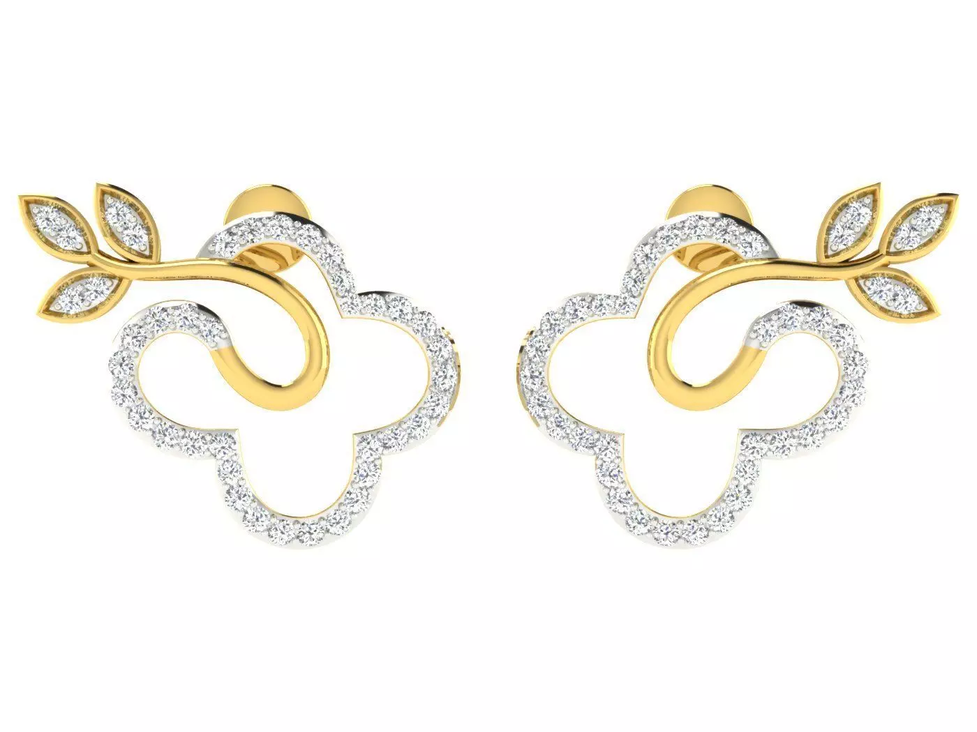 Women Earring 3dm STL FBX OBJ Render Details 3D print model_0