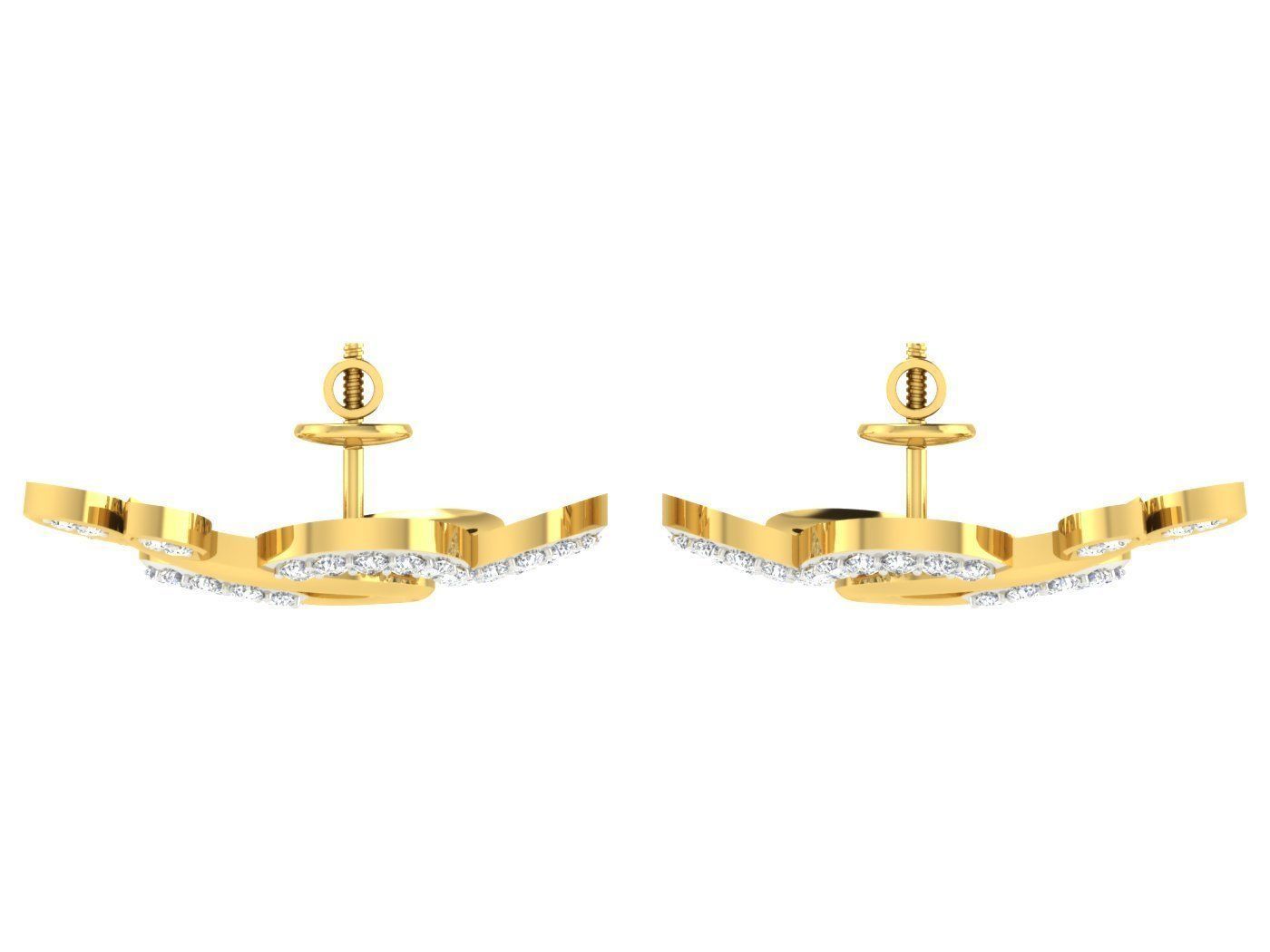 Women Earring 3dm STL FBX OBJ Render Details 3D print model_3