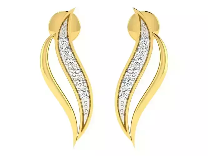 Women Earring 3dm STL FBX OBJ Render Details