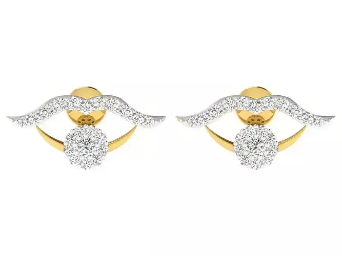 Women Earring 3dm STL FBX OBJ Render Details