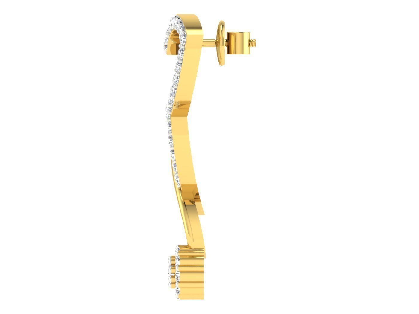 Women Earring 3dm STL FBX OBJ Render Details 3D print model_2