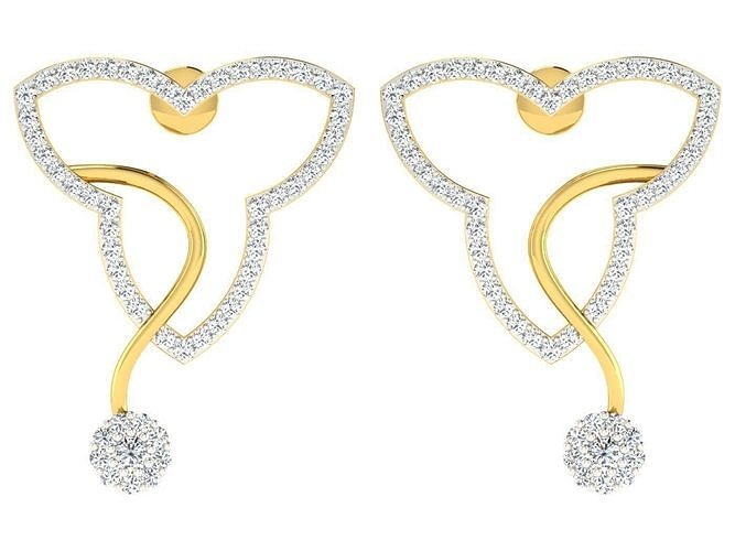 Women Earring 3dm STL FBX OBJ Render Details 3D print model