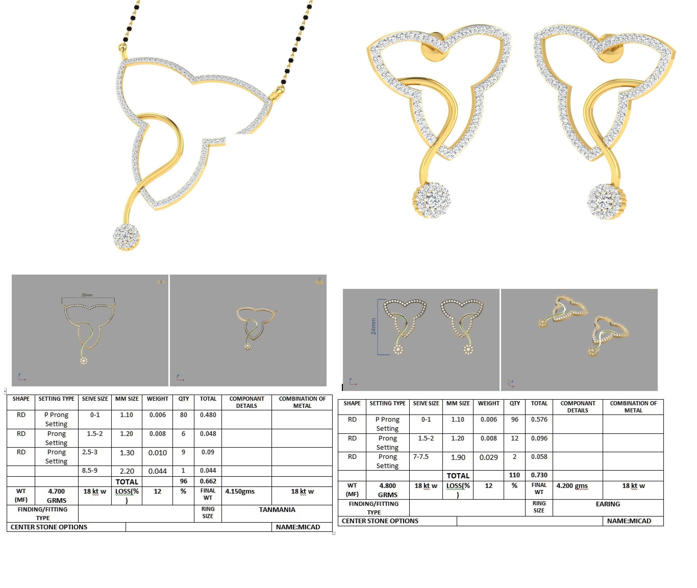 Women Earring 3dm STL FBX OBJ Render Details 3D print model_4