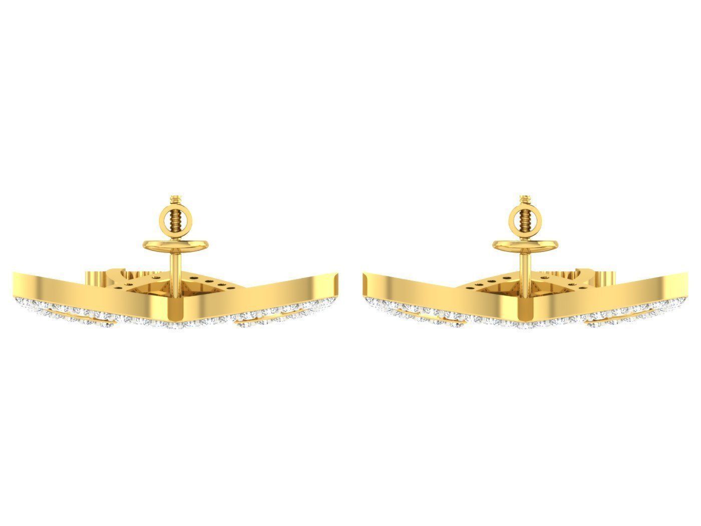 Women Earring 3dm STL FBX OBJ Render Details 3D print model_3