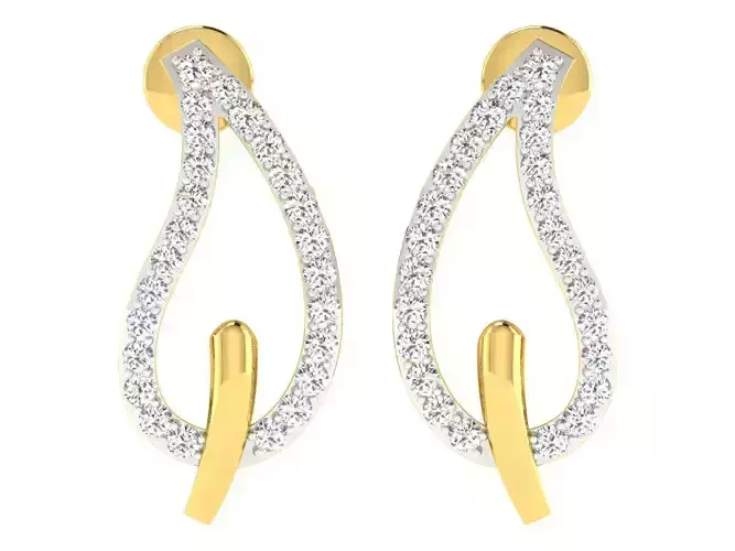 Women Earring 3dm STL FBX OBJ Render Details
