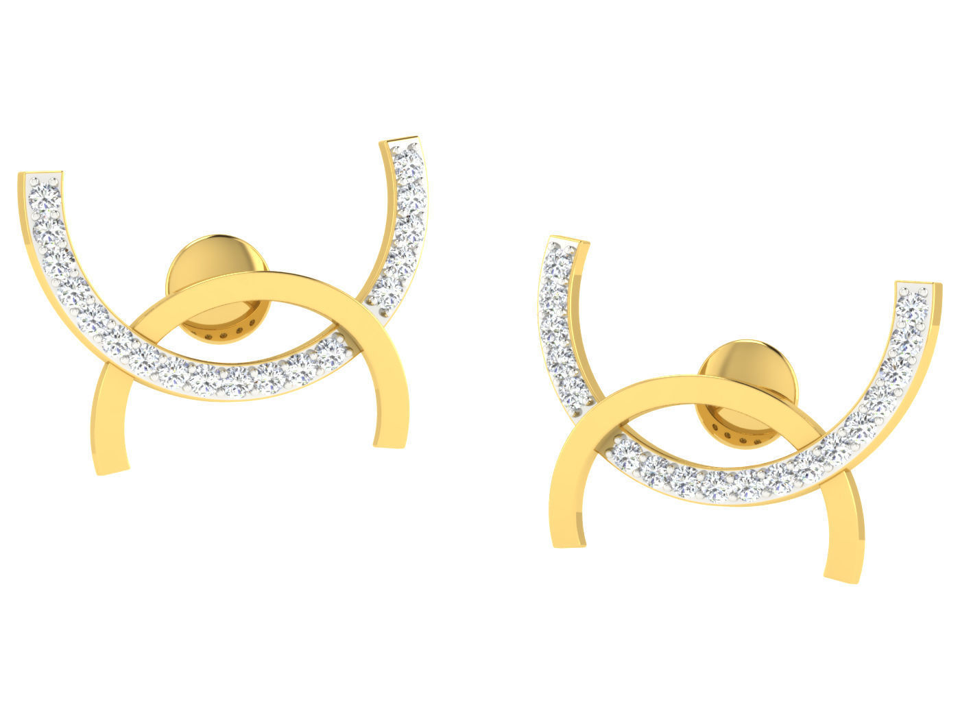 Women Earring 3dm STL FBX OBJ Render Details 3D print model_1