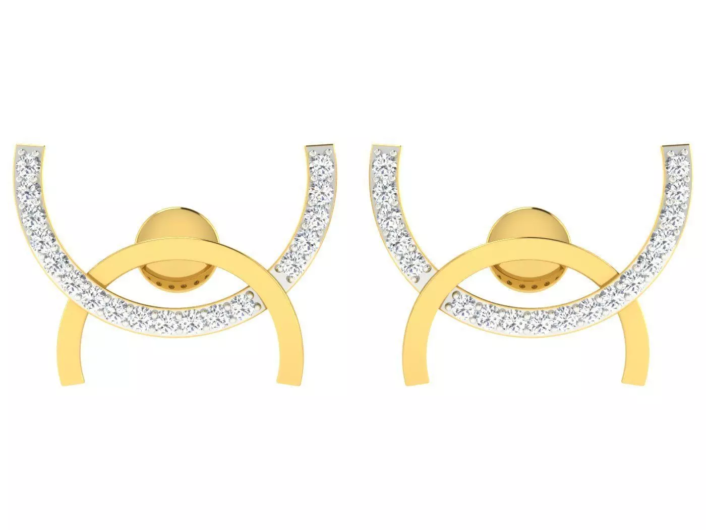 Women Earring 3dm STL FBX OBJ Render Details 3D print model_0