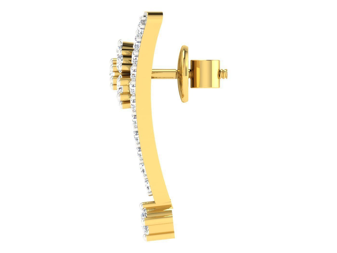 Women Earring 3dm STL FBX OBJ Render Details 3D print model_2