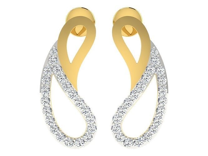 Women Earring 3dm STL FBX OBJ Render Details 3D print model