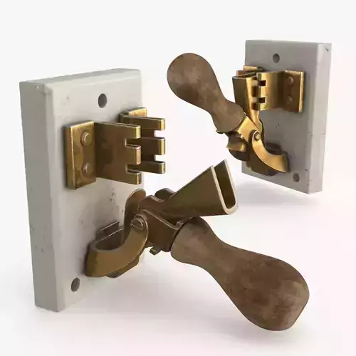 Industrial Power Switch Low-poly 3D model