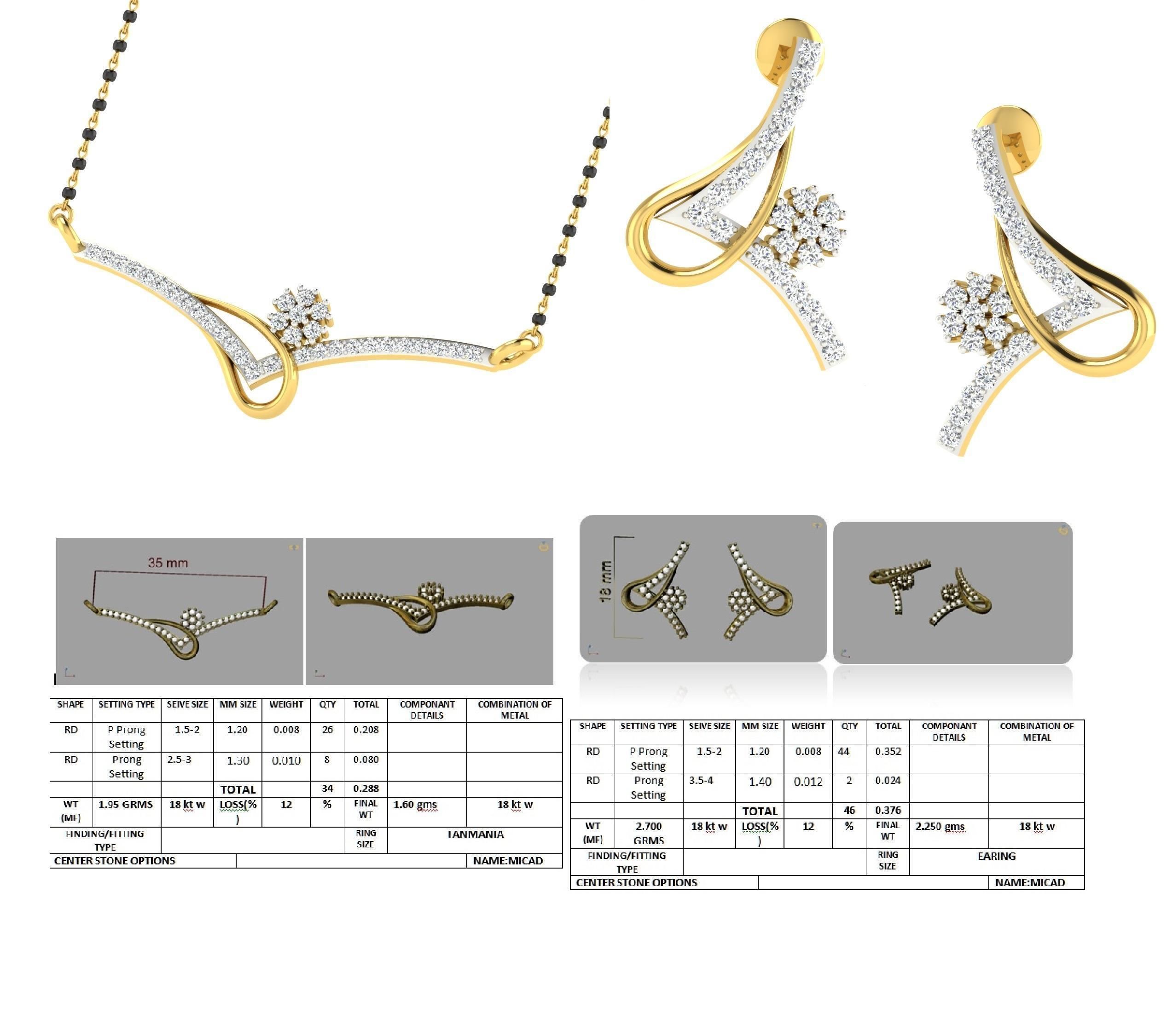 Women Necklace 3dm STL FBX OBJ Render Details 3D print model_2