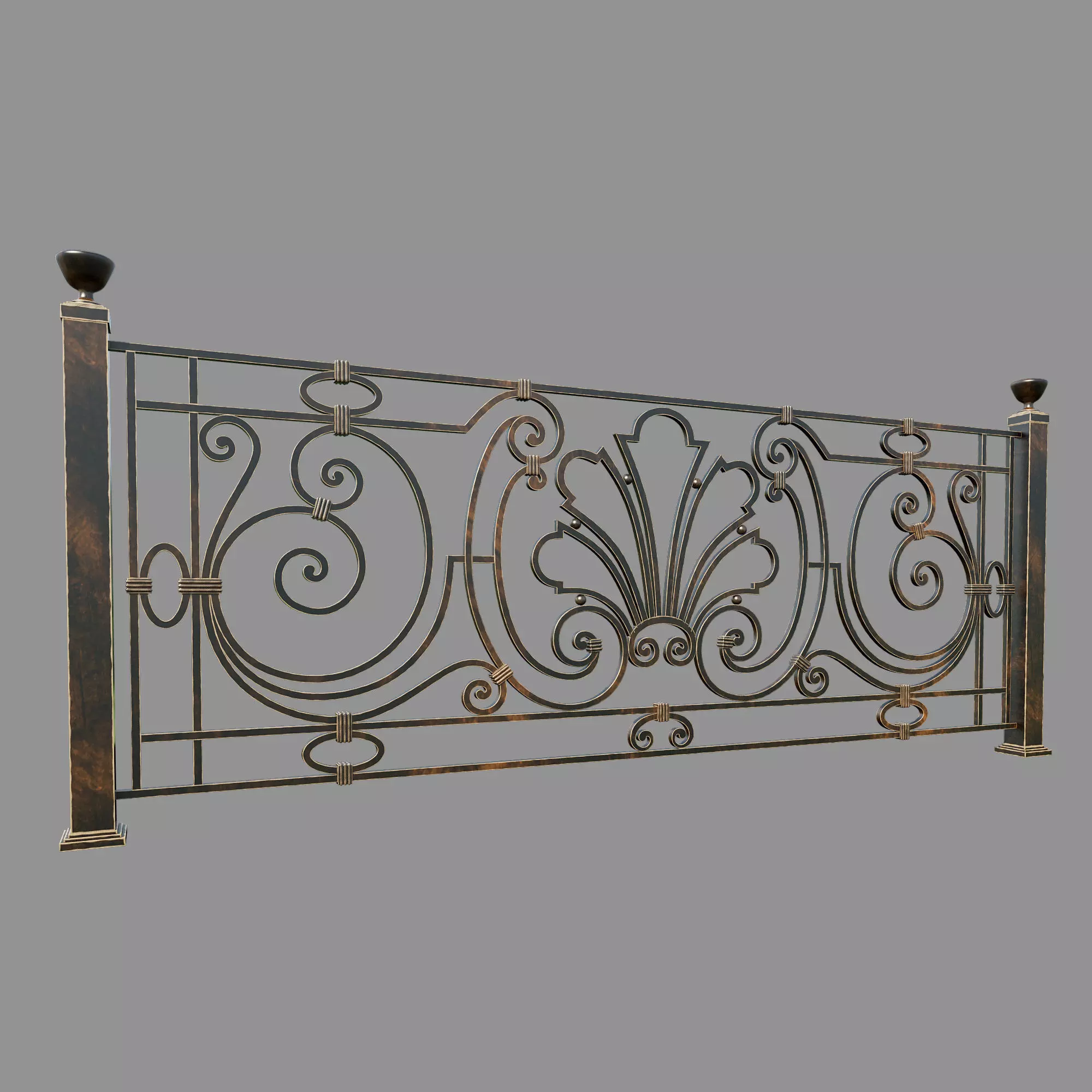 Forged Fence 3D model_0