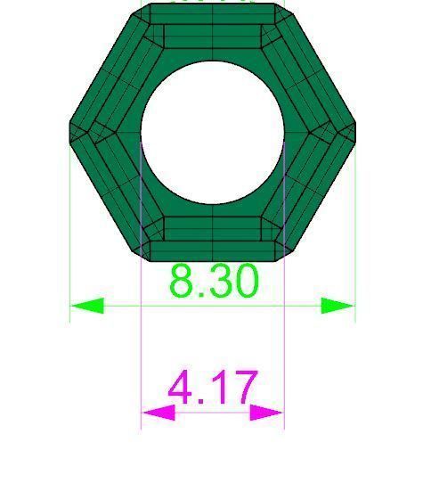 Charm hexagon model with stone 3D MODEL PRINTABLE 3D print model_3