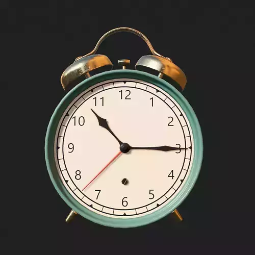 Alarm Clock Low-poly 3D model Low-poly 3D model