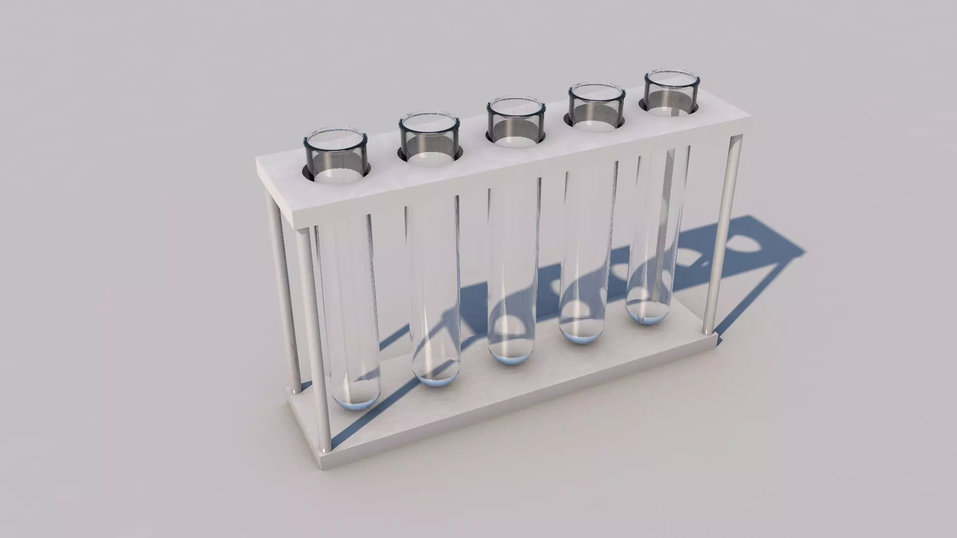 Test Tube Rack Low-poly 3D model