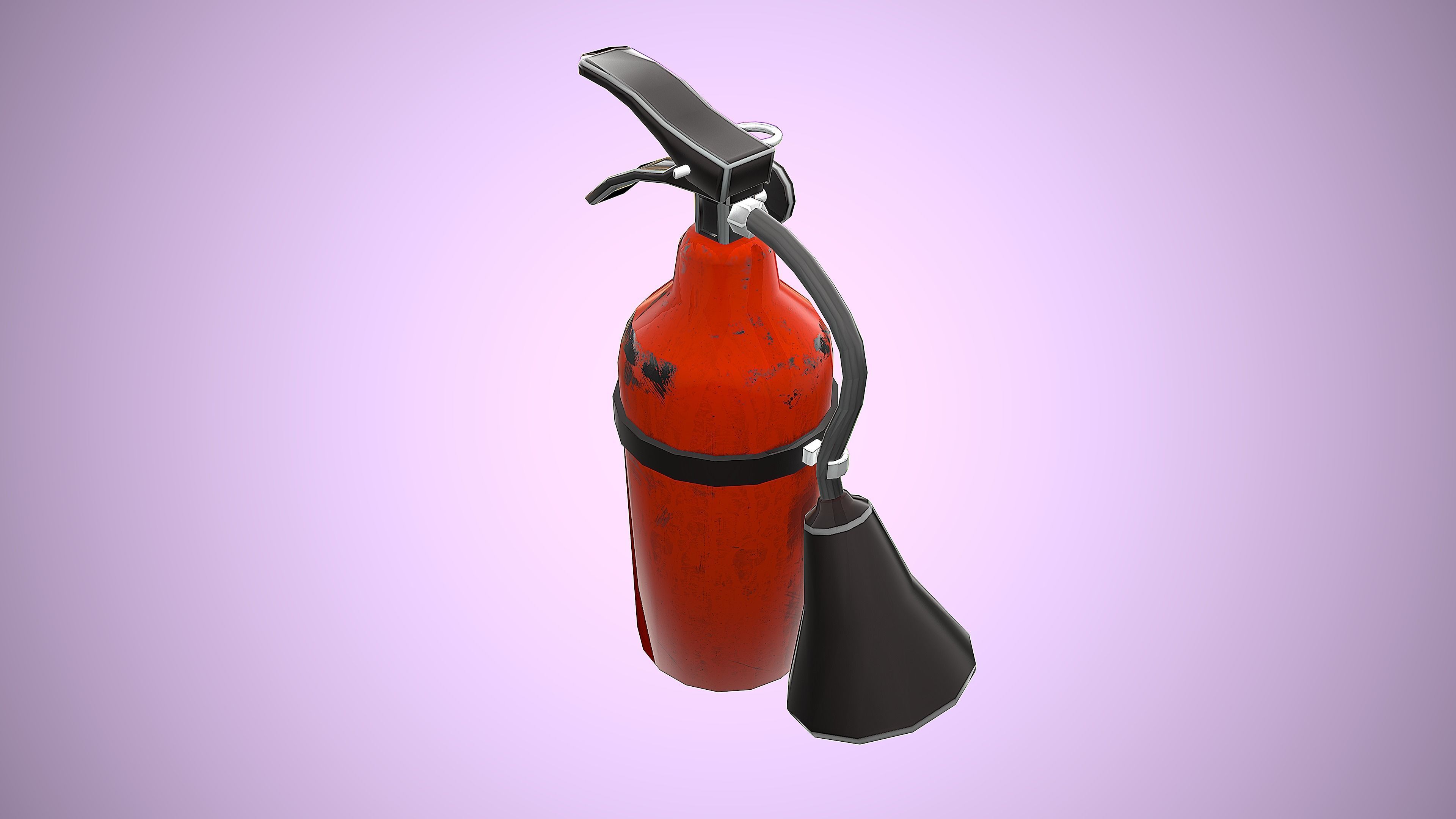 EXTINGUISHER CARTOON STYLIZED SEMI REALISTIC Low-poly 3D model_6