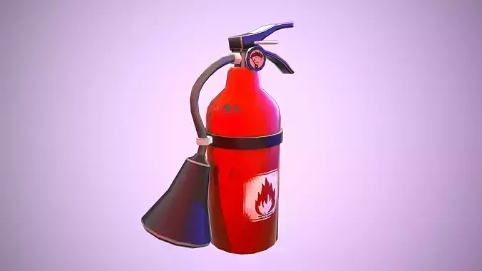 EXTINGUISHER CARTOON STYLIZED SEMI REALISTIC