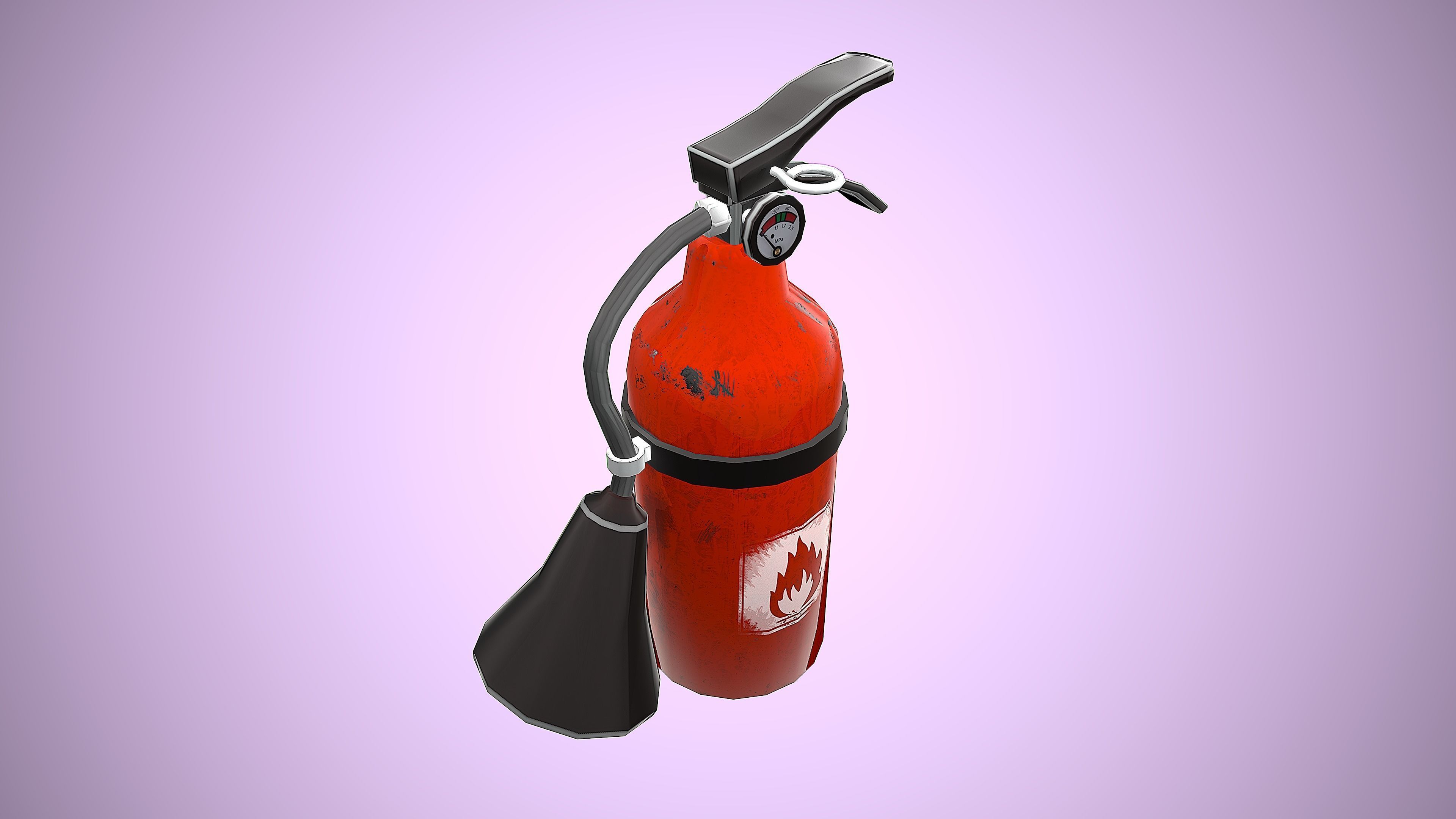 EXTINGUISHER CARTOON STYLIZED SEMI REALISTIC Low-poly 3D model_5