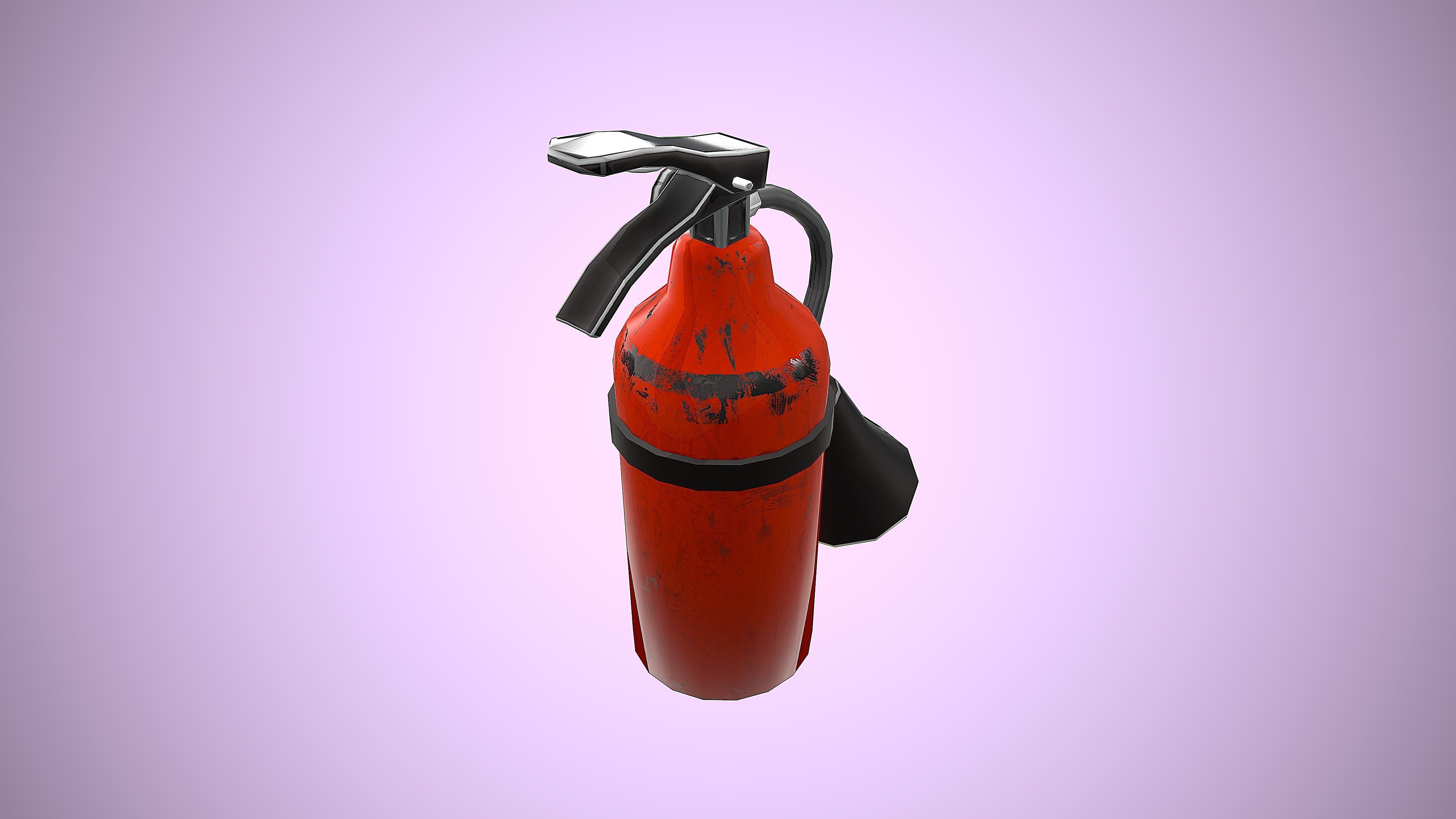 EXTINGUISHER CARTOON STYLIZED SEMI REALISTIC Low-poly 3D model_7
