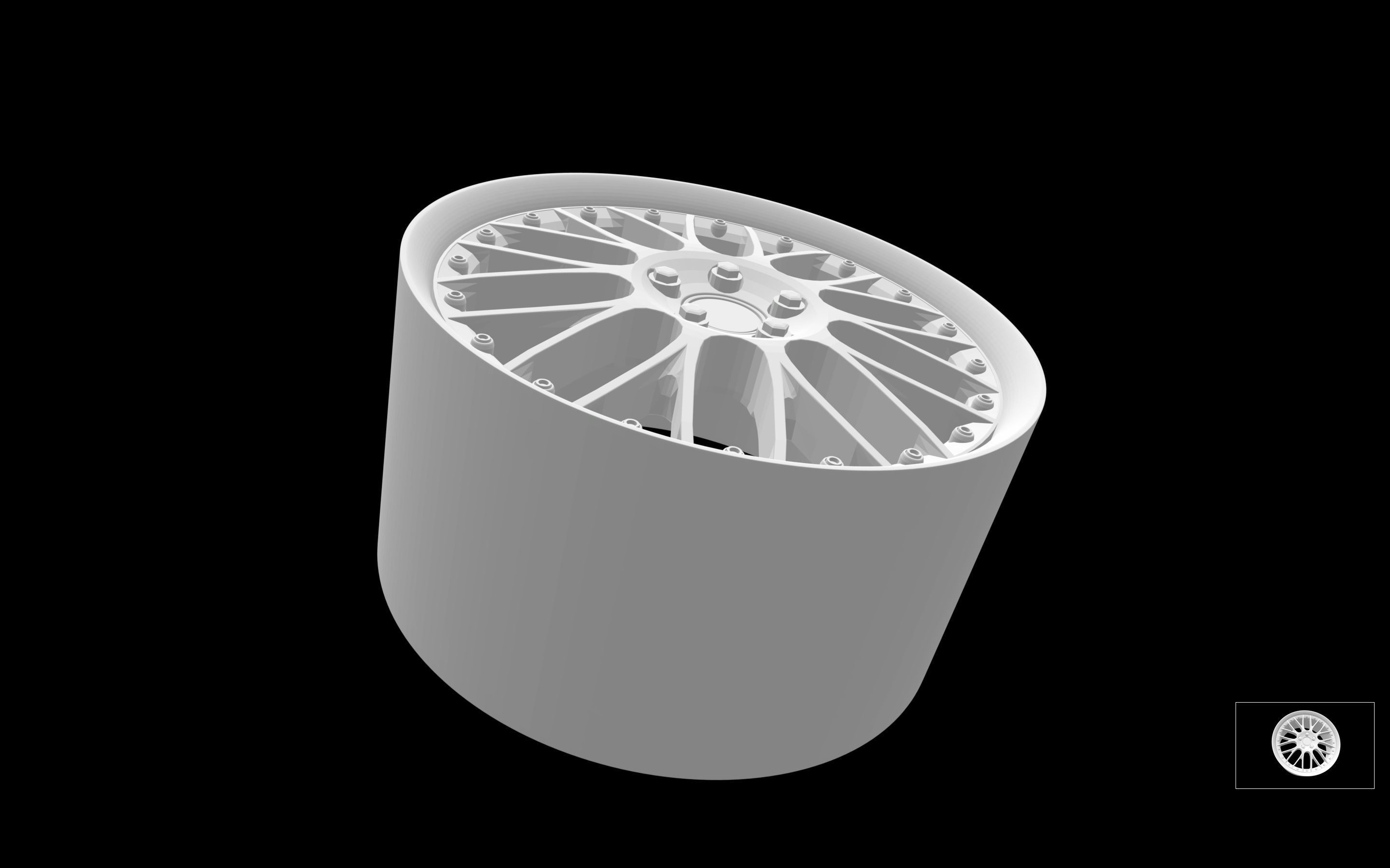 BBS Speedline scalable and printable rims 3D print model_1