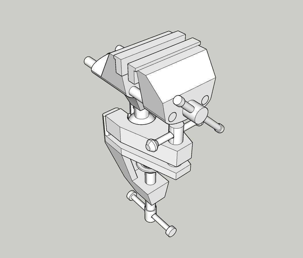 Rotary vise 3D model_1