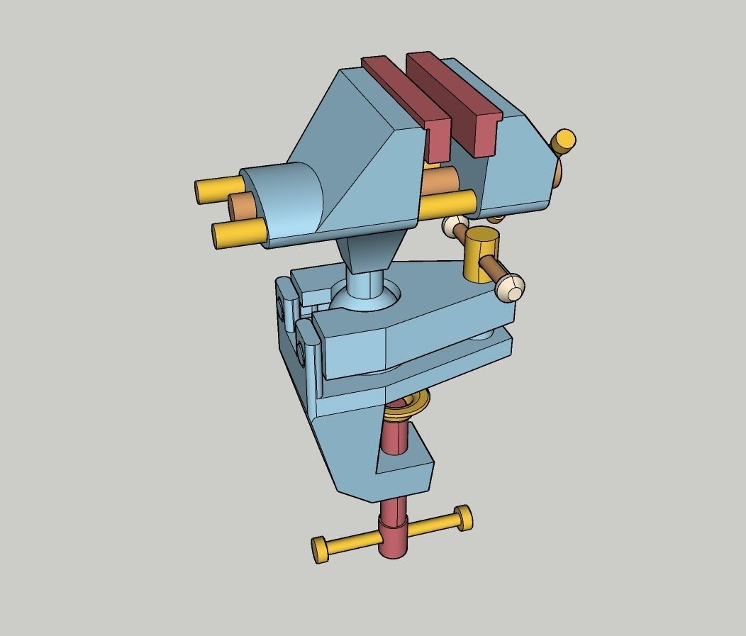 Rotary vise 3D model_2