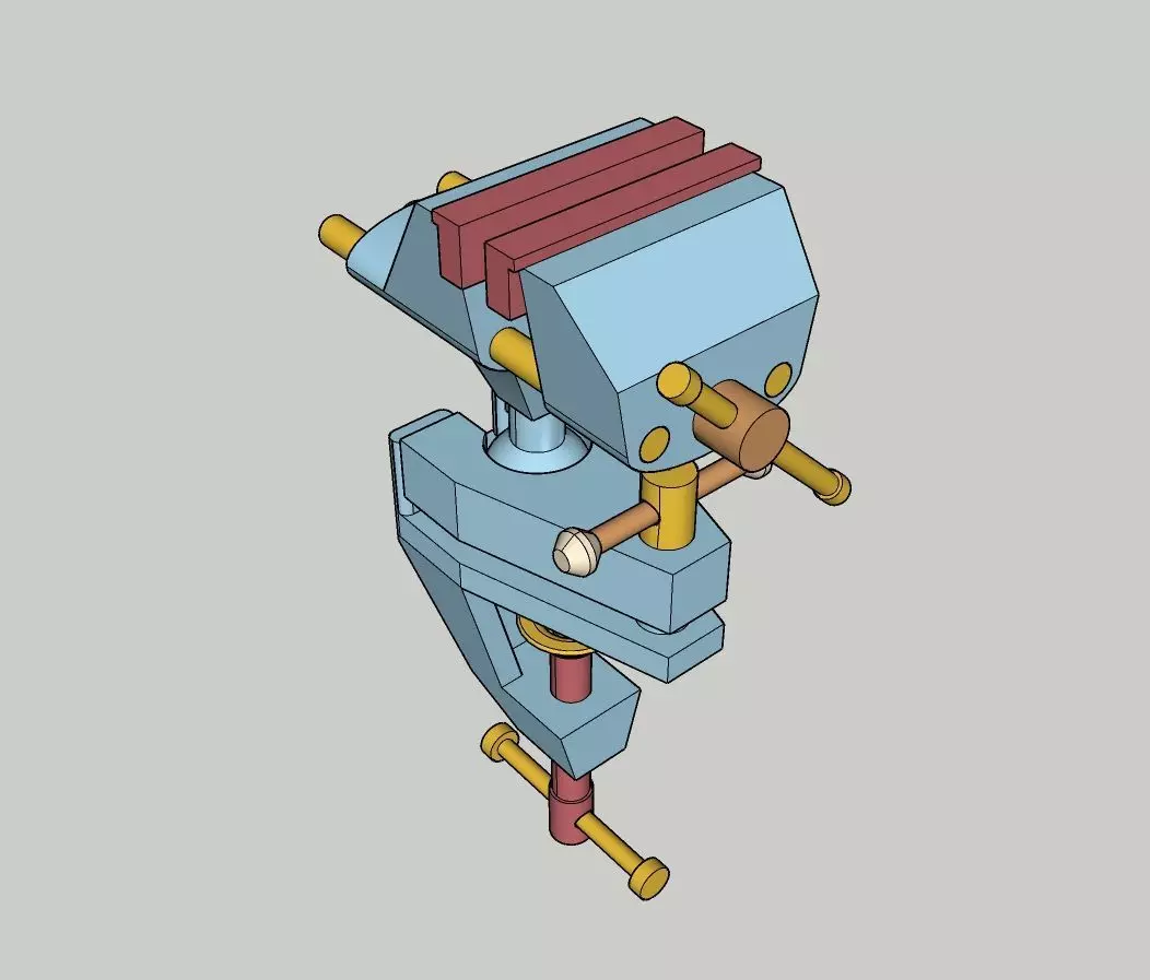 Rotary vise 3D model_0