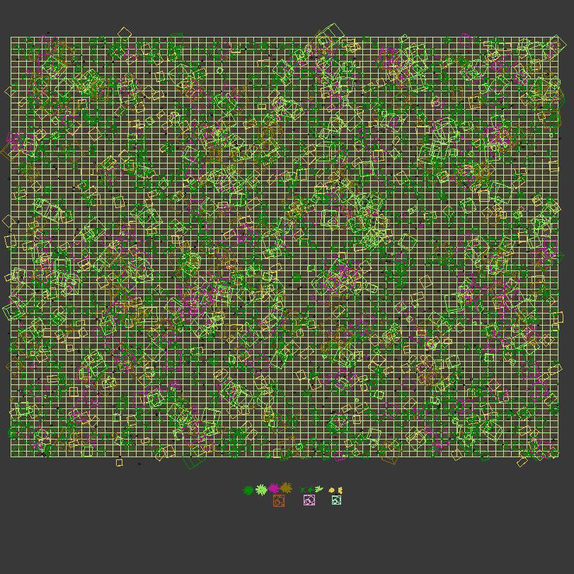 canebrake grass and other plants 3D model_6