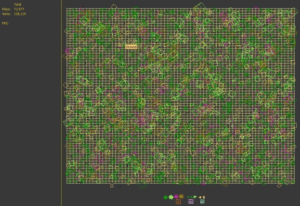 canebrake grass and other plants 3D model_5