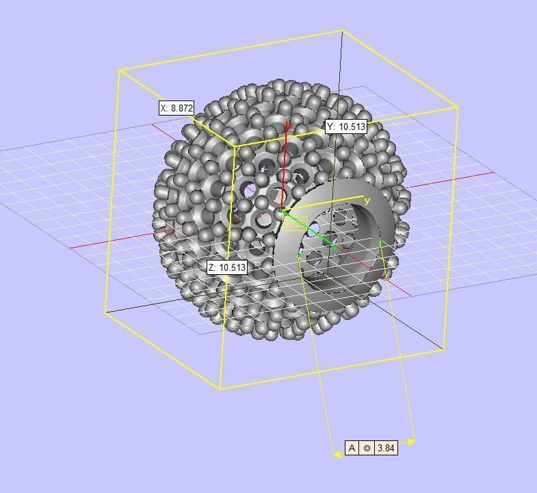 Charm ball 3d model new special model 3D print model_3