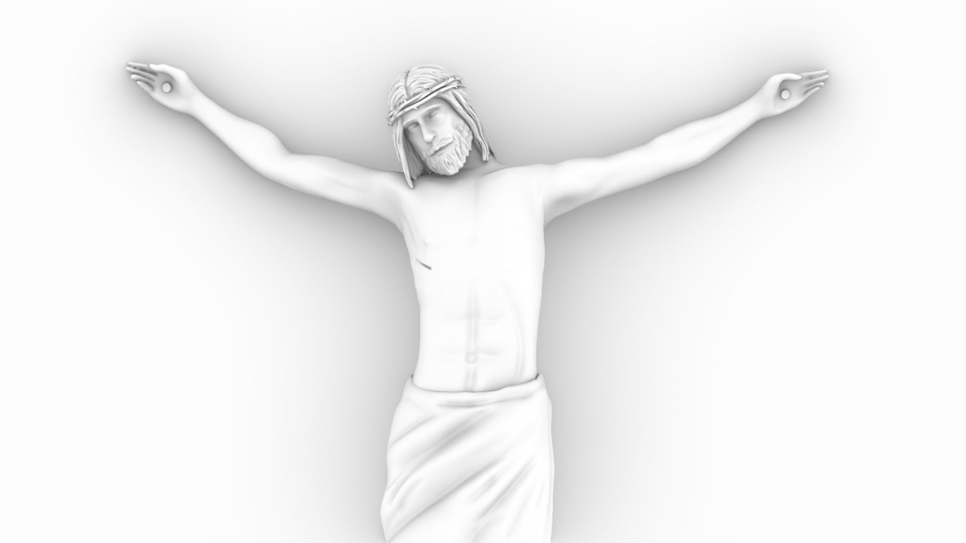 Crucifixion of Jesus Christ 3D print model_9
