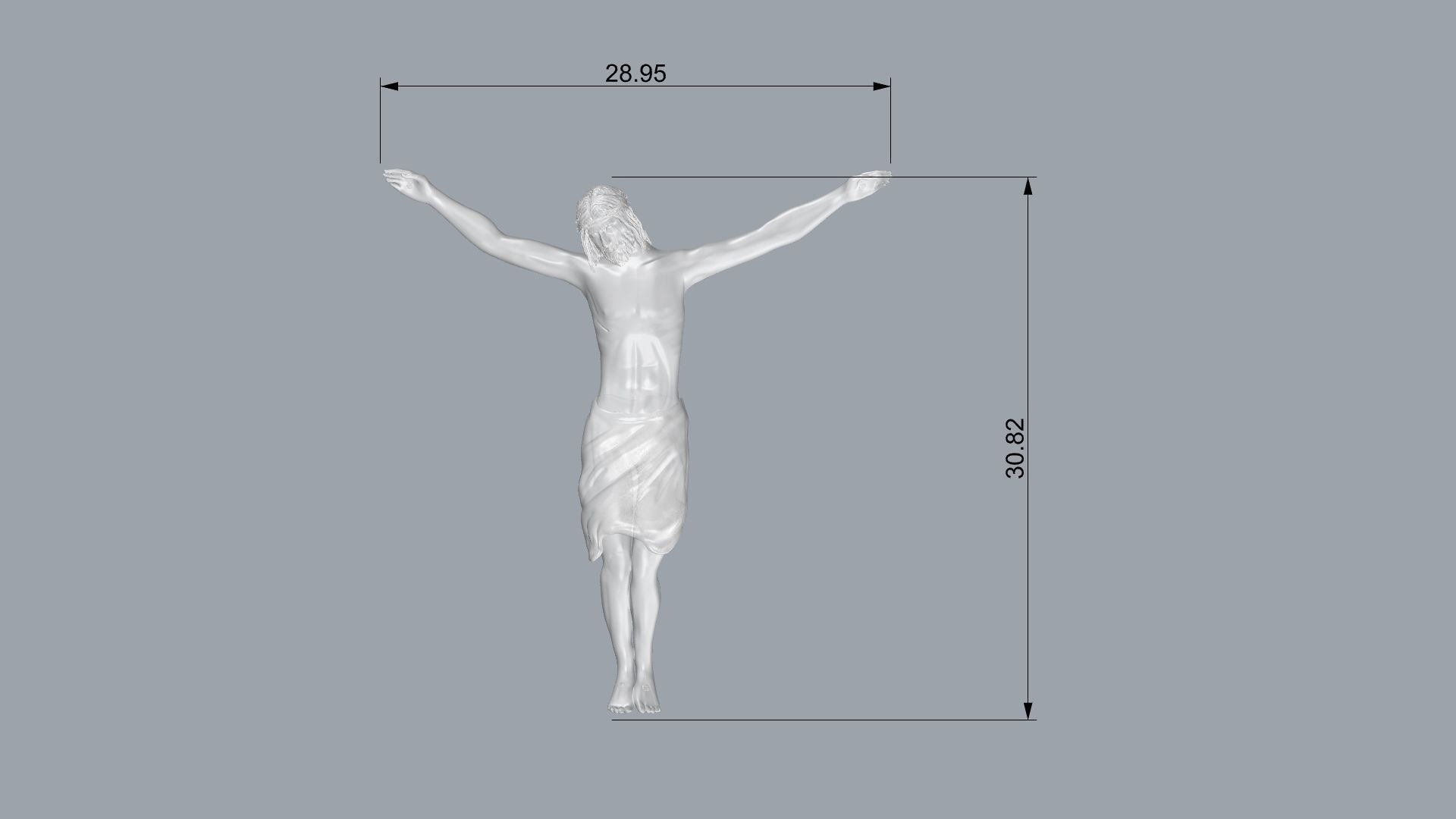 Crucifixion of Jesus Christ 3D print model_10