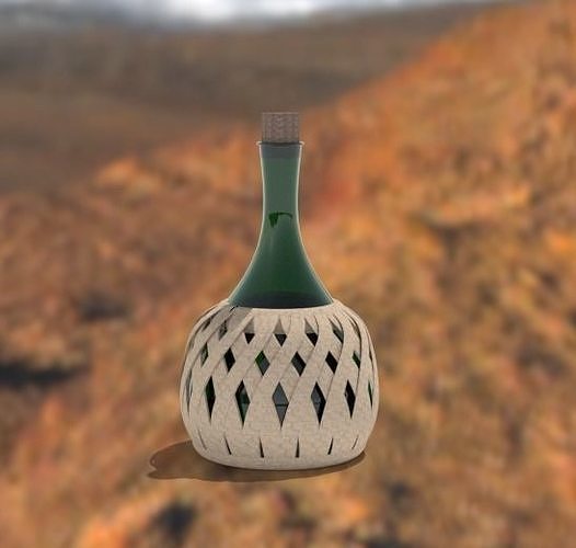 Bottle of wine 3D model