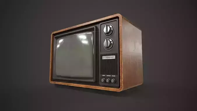 Vintage TV Low-poly 3D model