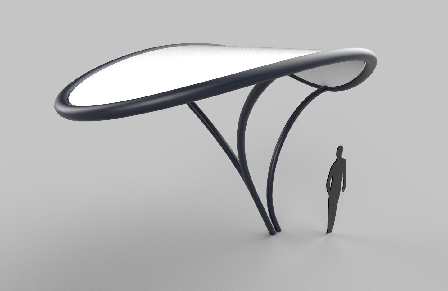 Tensile Canopy M2 Low-poly 3D model_8