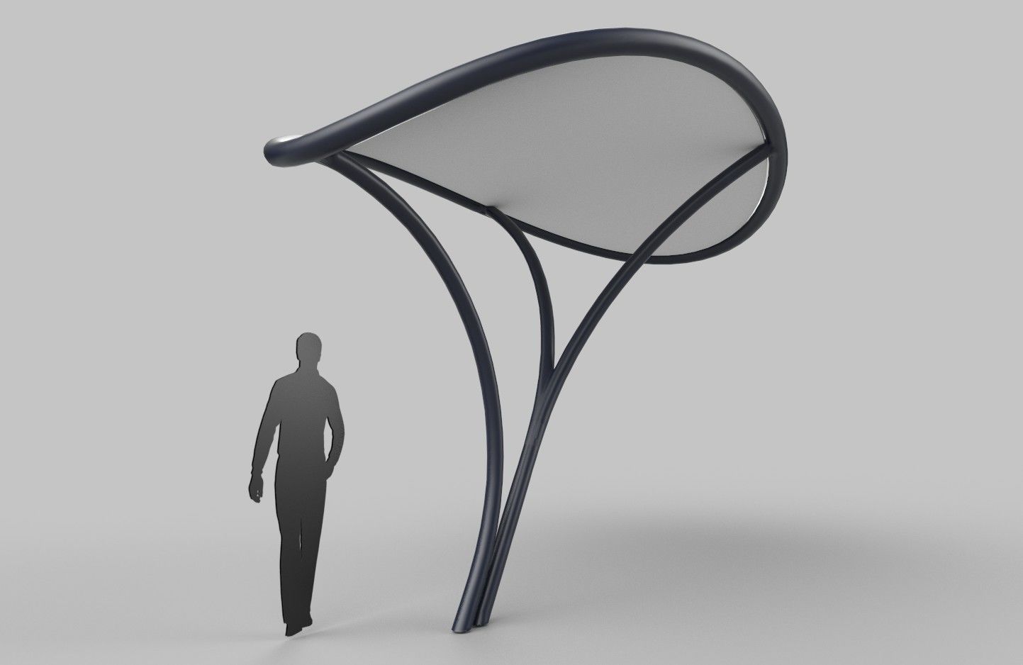 Tensile Canopy M2 Low-poly 3D model_13