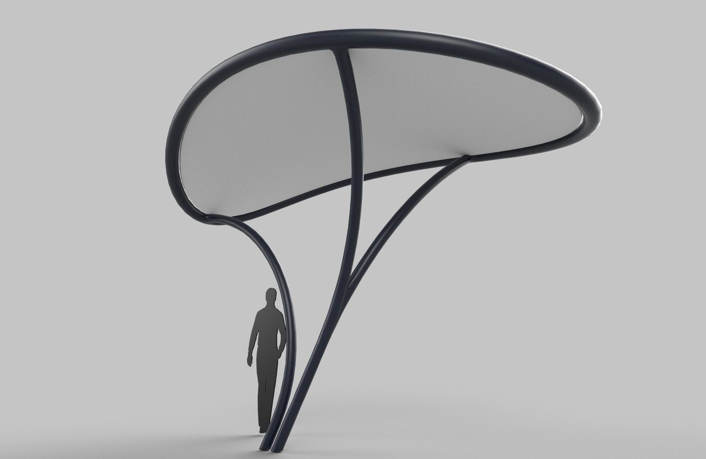 Tensile Canopy M2 Low-poly 3D model_5