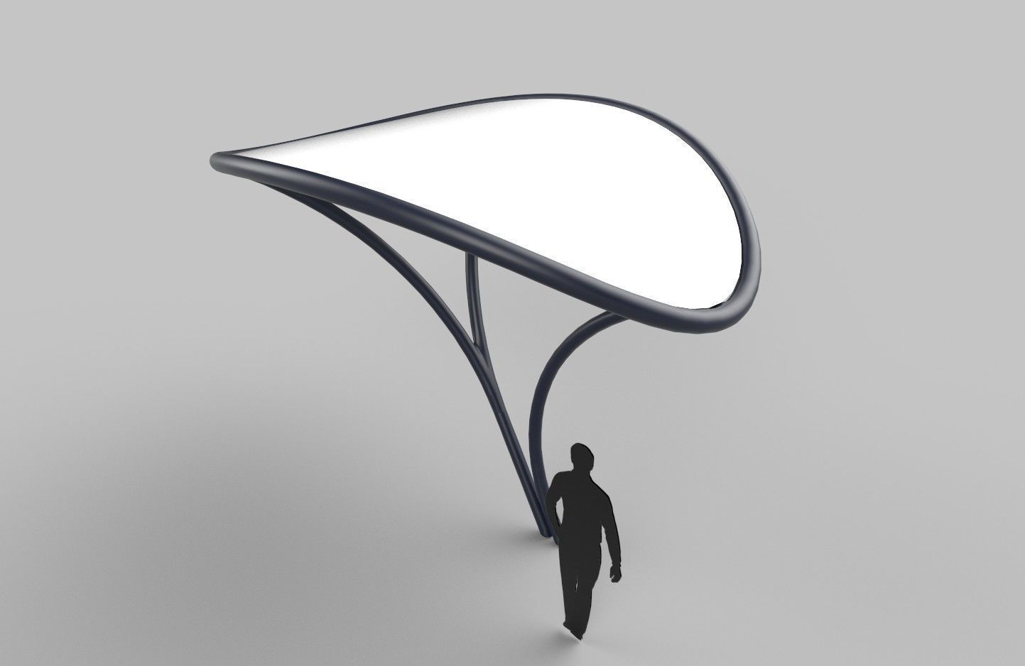 Tensile Canopy M2 Low-poly 3D model_11