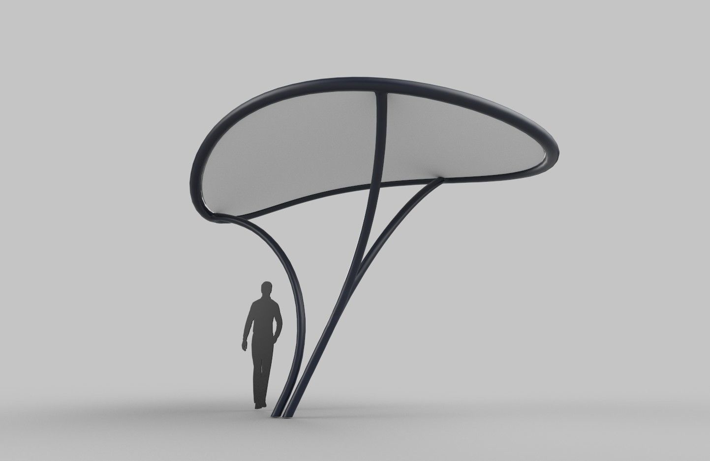 Tensile Canopy M2 Low-poly 3D model_4